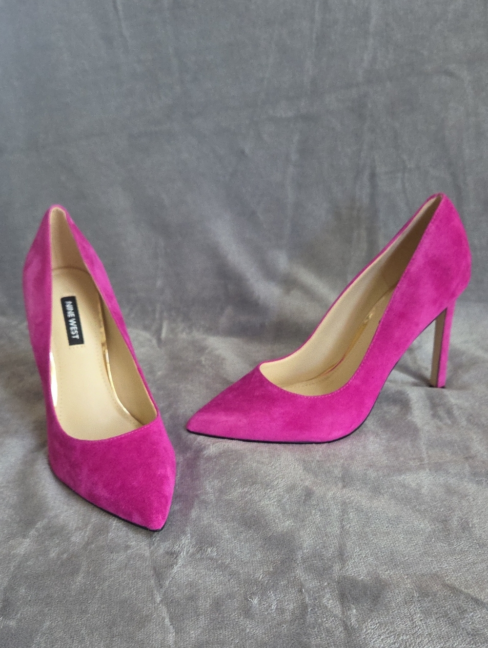 Nine West Tatiana Fuchsia Suede Pointed-Toe Pumps